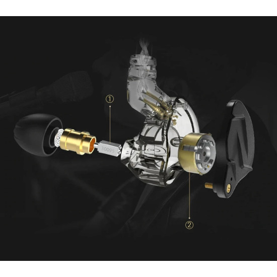 Слушалки KZ Hi-Fi In-Ear-Monitors - ZSN PRO X Black Mic