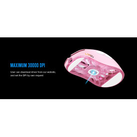 Безжична мишка Lamzu ATLANTIS MINI [Champion Edition] 1K (8K compatible) - Light Pink