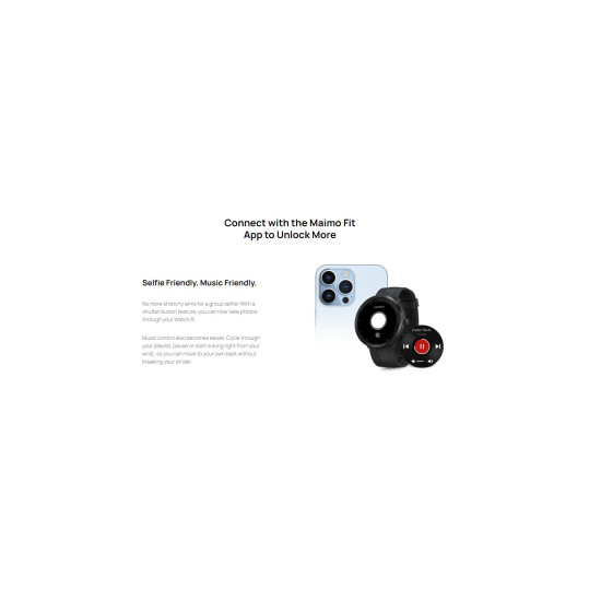 Смарт часовник Maimo Smartwatch - Maimo Watch R GPS - Black, SPO2, HeartRate