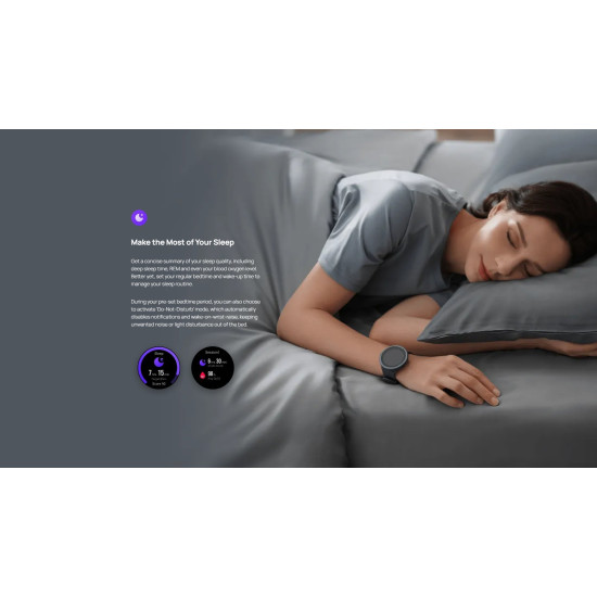 Смарт часовник Maimo Smartwatch - Maimo Watch R GPS - Black, SPO2, HeartRate