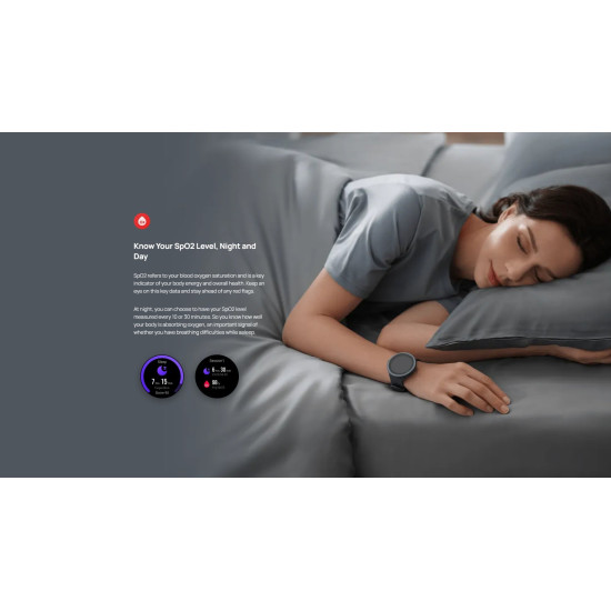 Смарт часовник Maimo Smartwatch - Maimo Watch R GPS - Black, SPO2, HeartRate