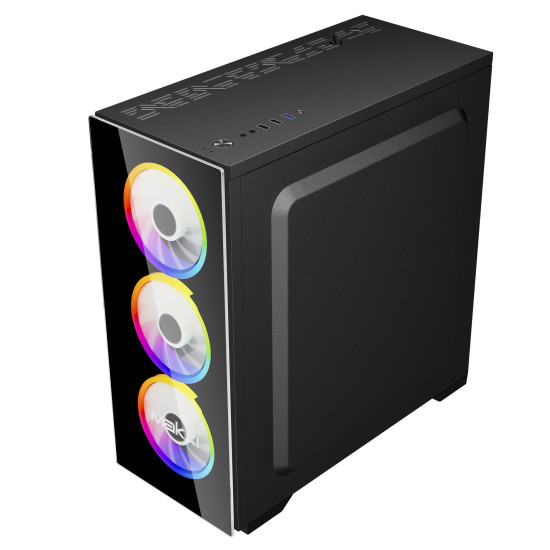 Кутия за компютър Makki Case ATX A72 aRGB - Remote/4 Fans