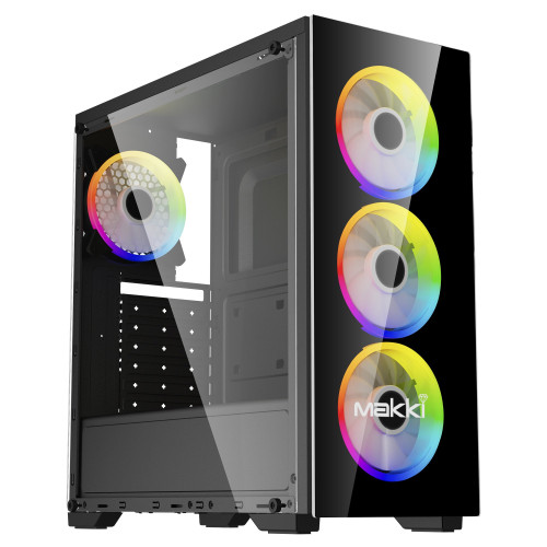 Кутия за компютър Makki Case ATX A72 aRGB - Remote/4 Fans