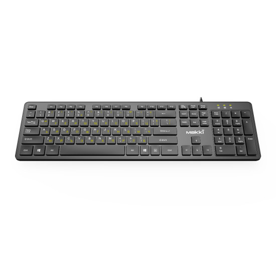 Клавиатура Makki Keyboard USB BG - Low profile Chocolate - KB-C14 Black