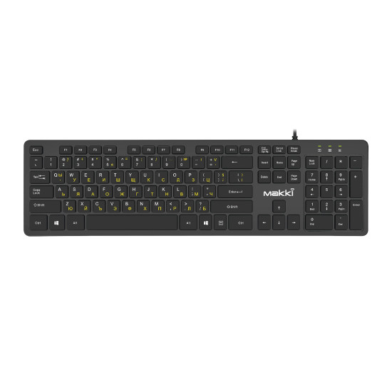 Клавиатура Makki Keyboard USB BG - Low profile Chocolate - KB-C14 Black