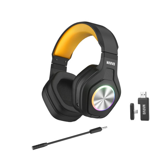 Безжични слушалки Marvo Gaming Headphones Pulz 80W - Bluetooth, 2.4G - MARVO-HG9084W