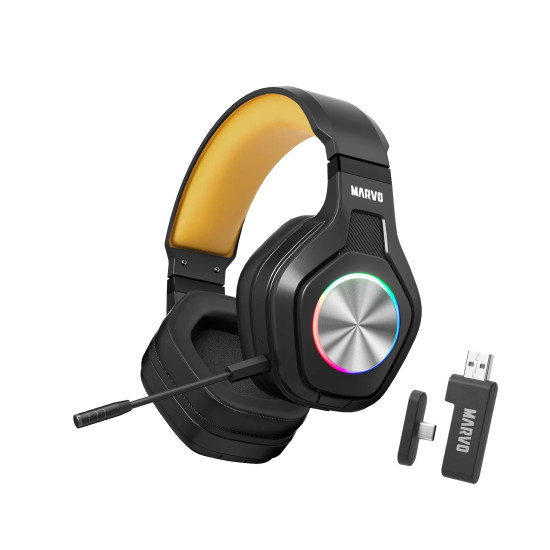 Безжични слушалки Marvo Gaming Headphones Pulz 80W - Bluetooth, 2.4G - MARVO-HG9084W
