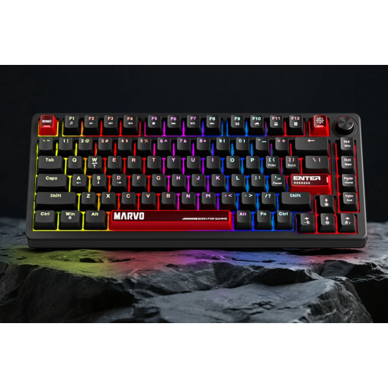 Клавиатура Marvo Gaming Mechanical Keyboard Arma 82 KG936 - 1K, TNT Peach Switches [Linear], (English US)