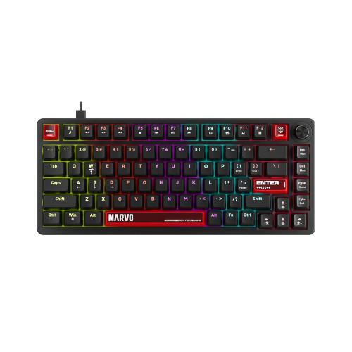 Клавиатура Marvo Gaming Mechanical Keyboard Arma 82 KG936 - 1K, TNT Peach Switches [Linear], (English US)