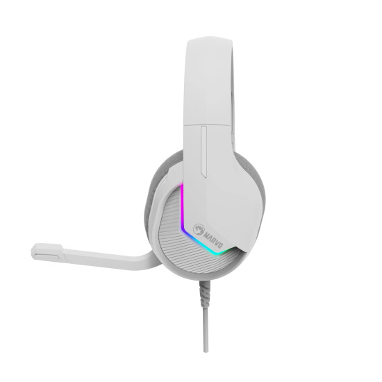 Слушалки Marvo Gaming Headphones H8618 White - 50mm, USB, RGB