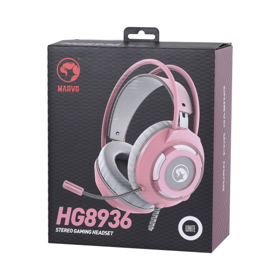 Слушалки Marvo Gaming Headphones HG8936 PINK - 50mm, USB