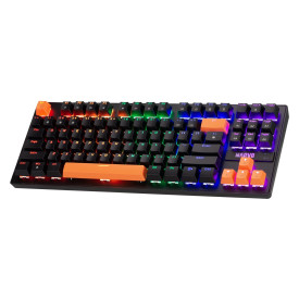 Клавиатура Marvo Gaming Mechanical keyboard 87 keys, Orange caps TKL - KG901C