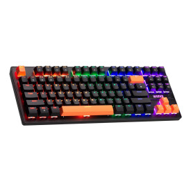 Клавиатура Marvo Gaming Mechanical keyboard 87 keys, Orange caps TKL - KG901C