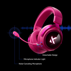 Безжични слушалки MCHOSE Wireless Gaming Headphones - X9 White - Bluetooth , 2.4G