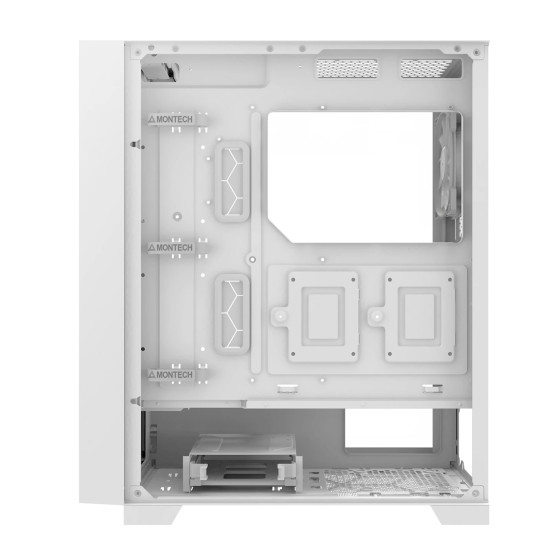 Кутия за компютър Montech AIR 1000 LITE, Mid-tower Case, TG, 3x120mm Fans, White