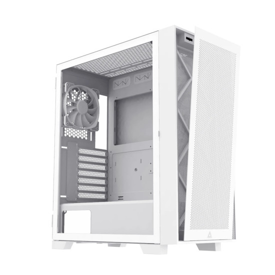 Кутия за компютър Montech AIR 1000 LITE, Mid-tower Case, TG, 3x120mm Fans, White