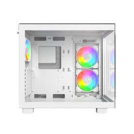Кутия за компютър Montech KING 65 Pro, Dual Chamber Mid-tower Case, 3 ARGB Fans, White