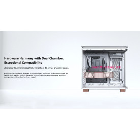 Кутия за компютър Montech KING 95 Pro, Dual Chamber Mid-tower Case, 6 ARGB Fans, 2 Front Panels, Rose Gold