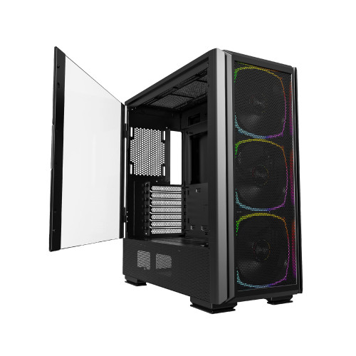 Кутия за компютър Montech SKY TWO GX, Mid-tower Case, TG, 3x140mm ARGB Fans, Black