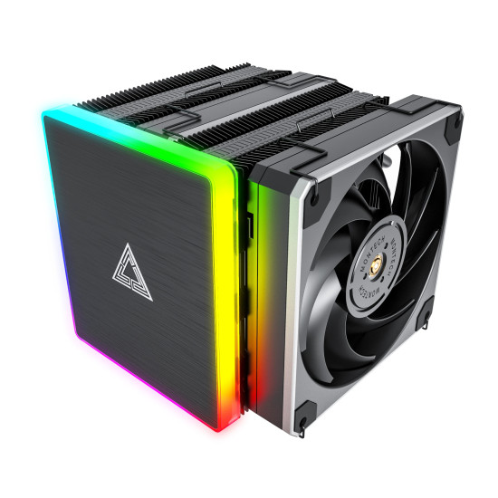 Охладител за процесор Montech METAL DT24 PREMIUM, CPU Cooler, 270W TDP, Dual Tower, ARGB, Black