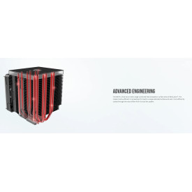 Охладител за процесор Montech METAL DT24 PREMIUM, CPU Cooler, 270W TDP, Dual Tower, ARGB, Black