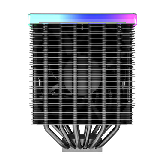 Охладител за процесор Montech METAL DT24 PREMIUM, CPU Cooler, 270W TDP, Dual Tower, ARGB, Black