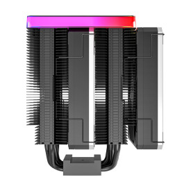 Охладител за процесор Montech METAL DT24 PREMIUM, CPU Cooler, 270W TDP, Dual Tower, ARGB, Black