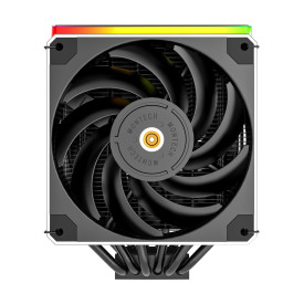 Охладител за процесор Montech METAL DT24 PREMIUM, CPU Cooler, 270W TDP, Dual Tower, ARGB, Black