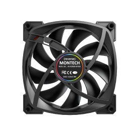 Вентилатор Montech RX120 PWM, REVERSE Fan, 120mm, ARGB, Black