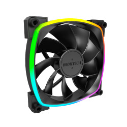Вентилатор Montech RX120 PWM, REVERSE Fan, 120mm, ARGB, Black