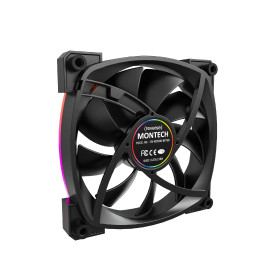 Вентилатор Montech RX120 PWM, REVERSE Fan, 120mm, ARGB, Black