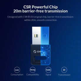 Блутут адаптер Orico Bluetooth 4.0 USB adapter, black - BTA-409-BK