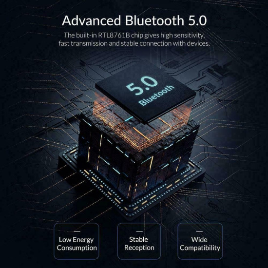 Блутут адаптер Orico Bluetooth 5.0 USB adapter, black - BTA-508-BK