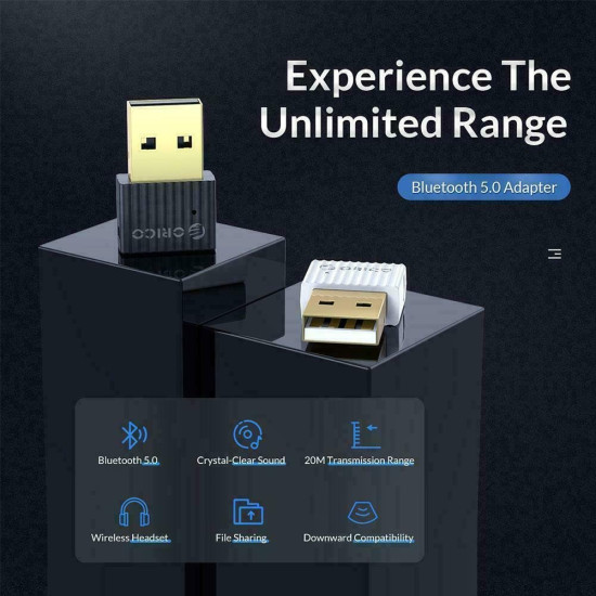 Блутут адаптер Orico Bluetooth 5.0 USB adapter, black - BTA-508-BK