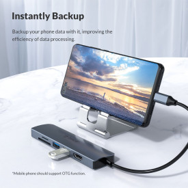 Докинг станция Orico Docking Station Type-C Power Distribution 3.0 100W - Card Reader, HDMI, Type-C x 1, USB3.0 x2 - MC-U601P
