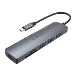 Докинг станция Orico Docking Station Type-C Power Distribution 3.0 100W - Card Reader, HDMI, Type-C x 1, USB3.0 x2 - MC-U601P