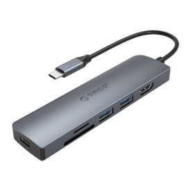Докинг станция Orico Docking Station Type-C Power Distribution 3.0 100W - Card Reader, HDMI, Type-C x 1, USB3.0 x2 - MC-U601P