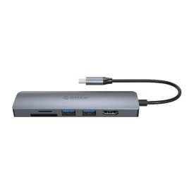 Докинг станция Orico Docking Station Type-C Power Distribution 3.0 100W - Card Reader, HDMI, Type-C x 1, USB3.0 x2 - MC-U601P
