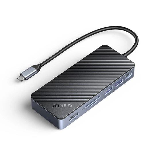 HDD докинг станция Orico M.2 SATA/NVMe - HDMI, USB3.2-A x 2, USB-C (10Gbps) x 1,USB-C (PD100W), SD/TF - OM28P-G2-BK