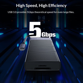Докинг станция Orico Type-C Docking Station Power Distribution 3.0 87W - HDMI, Type-C x 1, USB3.0 x 1, USB 2.0 x 2, LAN, SD, VGA, Audio - MDK-10P-BK