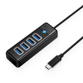 USB хъб Orico HUB USB3.1 Type-C 4 port - 4 x USB3.0 Black - PW4U-C3-015-BK