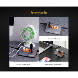 USB хъб Orico USB 3.1 Gen2 10Gbps HUB 4 port Aluminum Grey/Orange - M3H4-G2-OG