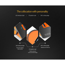 USB хъб Orico USB 3.1 Gen2 10Gbps HUB 4 port Aluminum Grey/Orange - M3H4-G2-OG