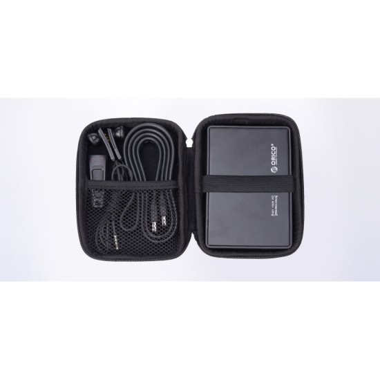 Калъф за външен диск Orico Portable Storage Bag - 2.5" Black - PHD-25-BK