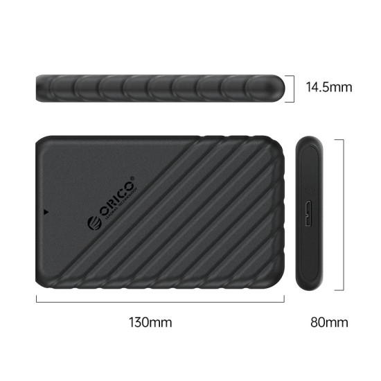 Външна кутия за диск Orico Storage - Case - 2.5 inch USB3.0 - 25PW1-U3-BK