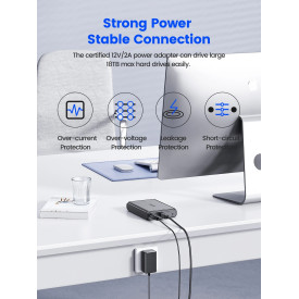 Външна кутия за диск Orico Storage - Case - 3.5 inch USB-C black - DDL35-C3-EU-BK