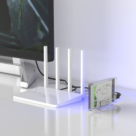 Външна кутия за диск Orico Storage - Case - 2.5 inch USB3.0 with Stand, UASP, transparent - 2159U3-CR