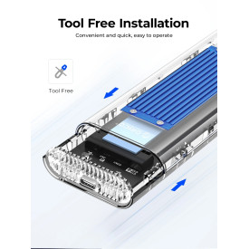 Външна кутия за диск Orico Storage - Case - M.2 NVMe M key - 40Gbps, USB-A/USB-C - TCM2-U4-BK-BP