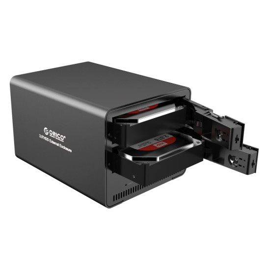 Външна кутия за два диска Orico Storage - Case - Dual Bay 3.5" Aluminium Black - 9528U3