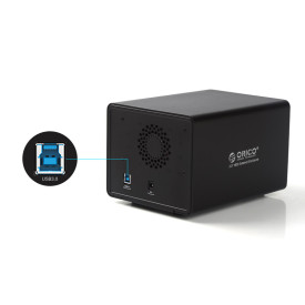 Външна кутия за два диска Orico Storage - Case - Dual Bay 3.5" Aluminium Black - 9528U3